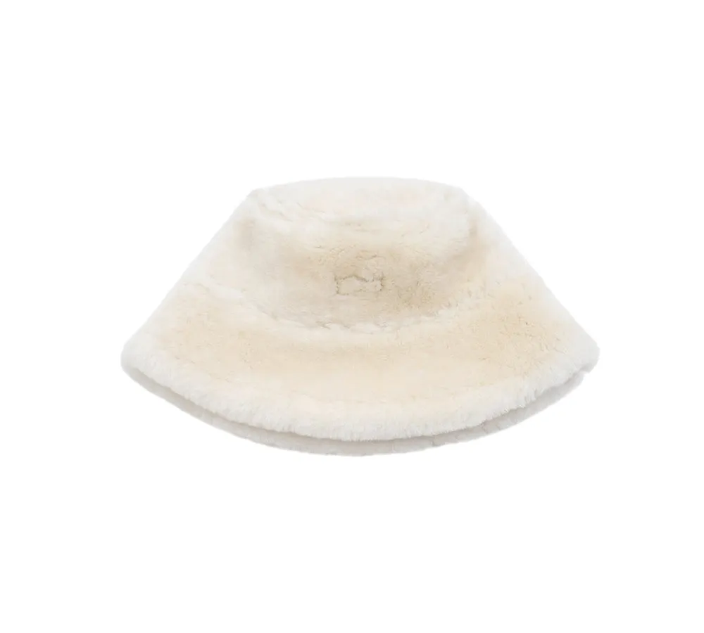 AUSTRALIAN SHEPHERD® Fluffy Sheepskin Wool Bucket Stacea Hat