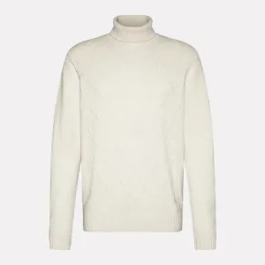 Bugatti Lambswool Blend Turtle Neck Sweater / Ivory