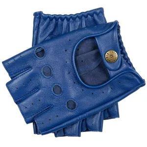 Dents Snetterton Fingerless Leather Driving Gloves - Royal Blue