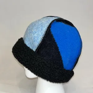 Hat Seamed in Blues & Black