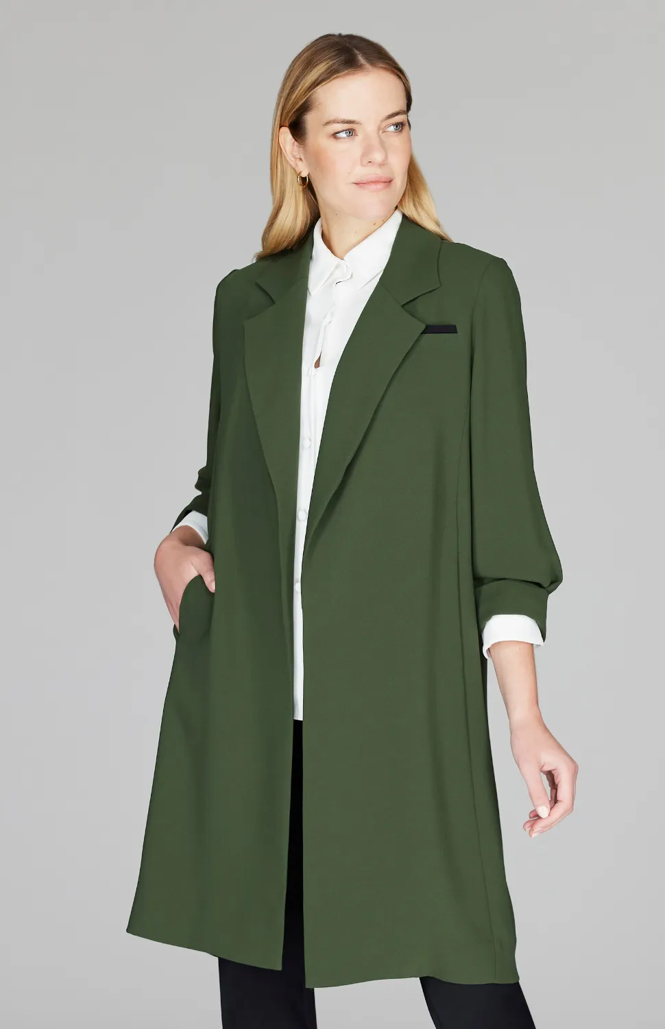 Lustrous Crepe Oversized Jacket