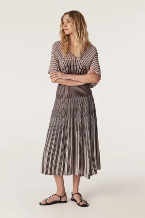 Madrid Crepe Skirt - Tile Jacquard