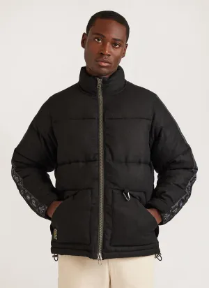 Puffer Jacket | Wool Melton | Black