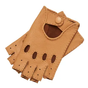 Rome Fingerless Natural Deerskin Driving Gloves