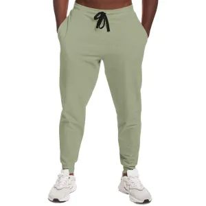 Shaded Pale Pastel Warm Green Gray Joggers | Unisex | with PLUS sizes | C8M0Y30K30