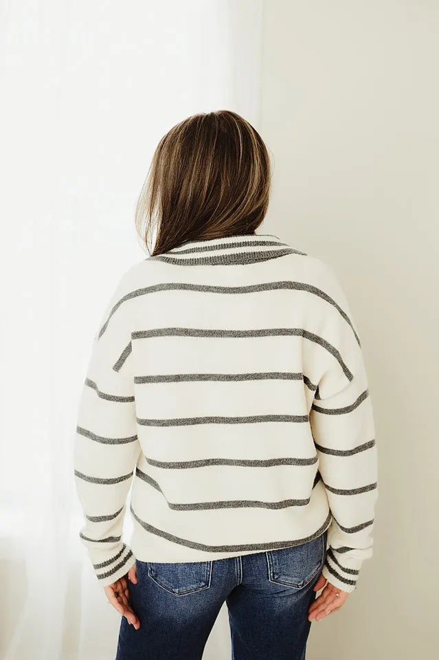 Striped Collared Sweater