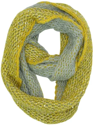 Two-Tone Double Sided Sequin Infinity Winter Scarf