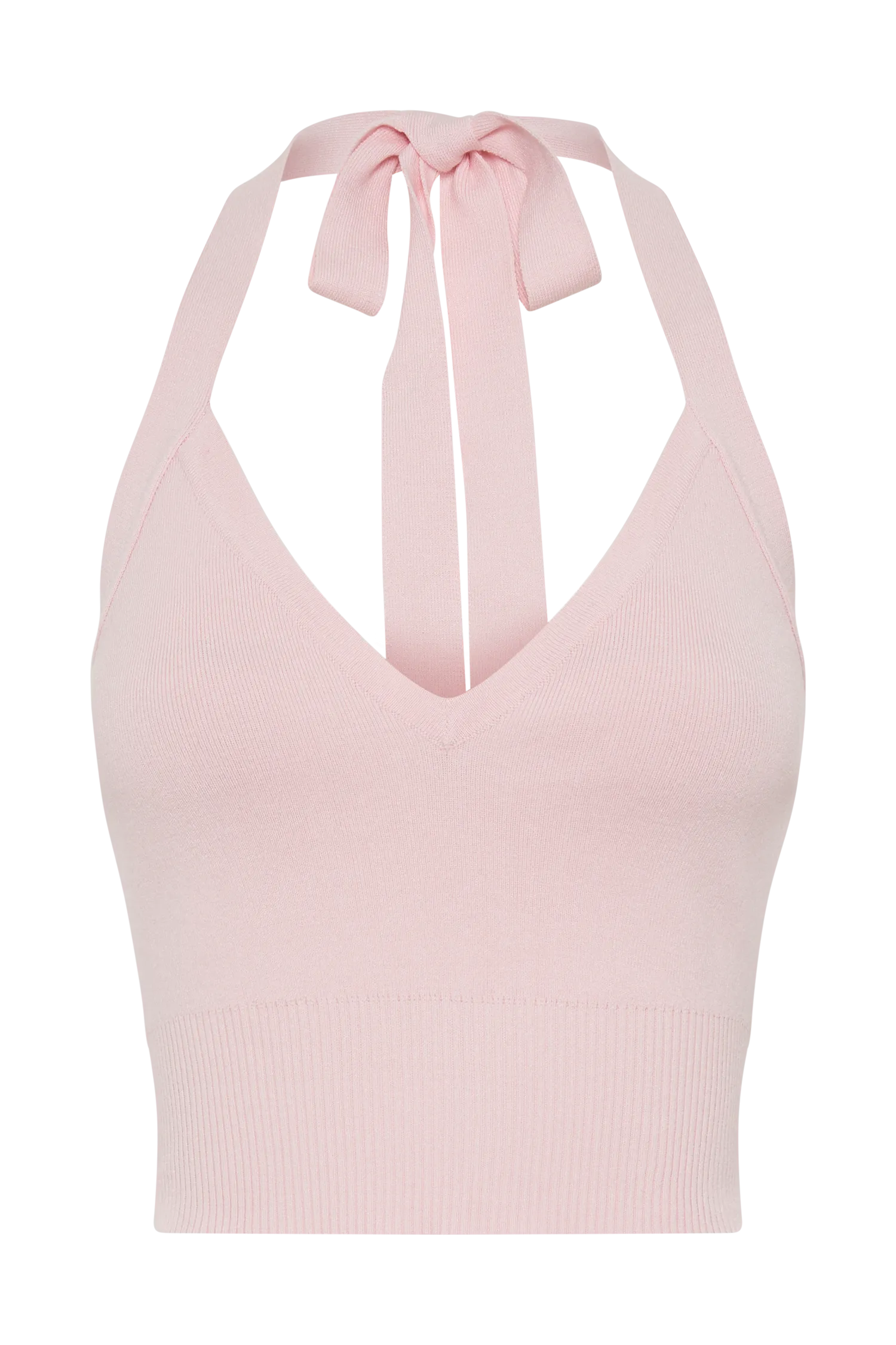 Wendy Halter Knit Top - Fairy Floss Pink