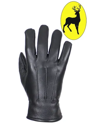 Women's Black Deer Skin Leather Gloves